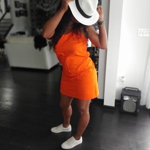Orange casual dress
